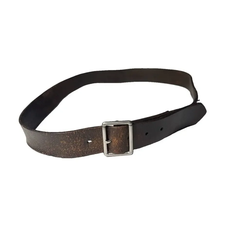 Wallace & Barnes Handcrafted Italian Leather Belt Brown Worn Distressed Sz 40